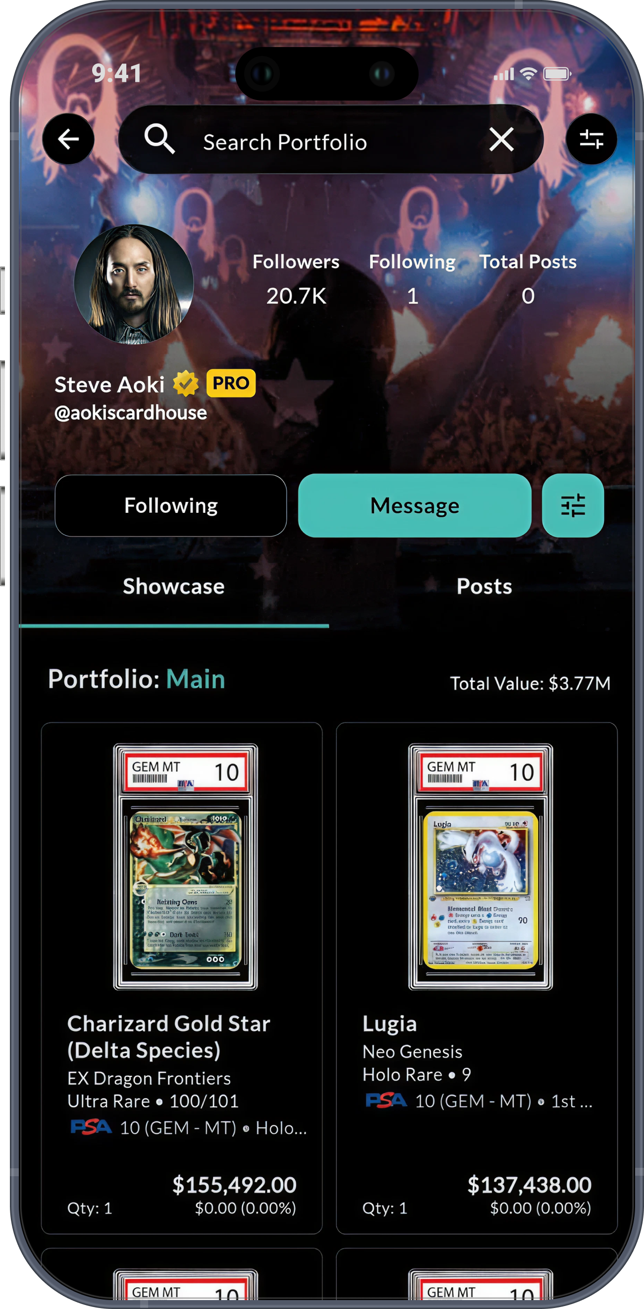 Collectr profile showcase, Steve Aoki