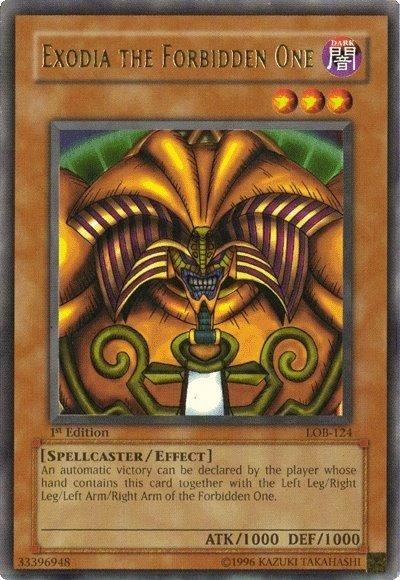 YuGiOh The Legend of Blue Eyes White Dragon Exodia the Forbidden One ...